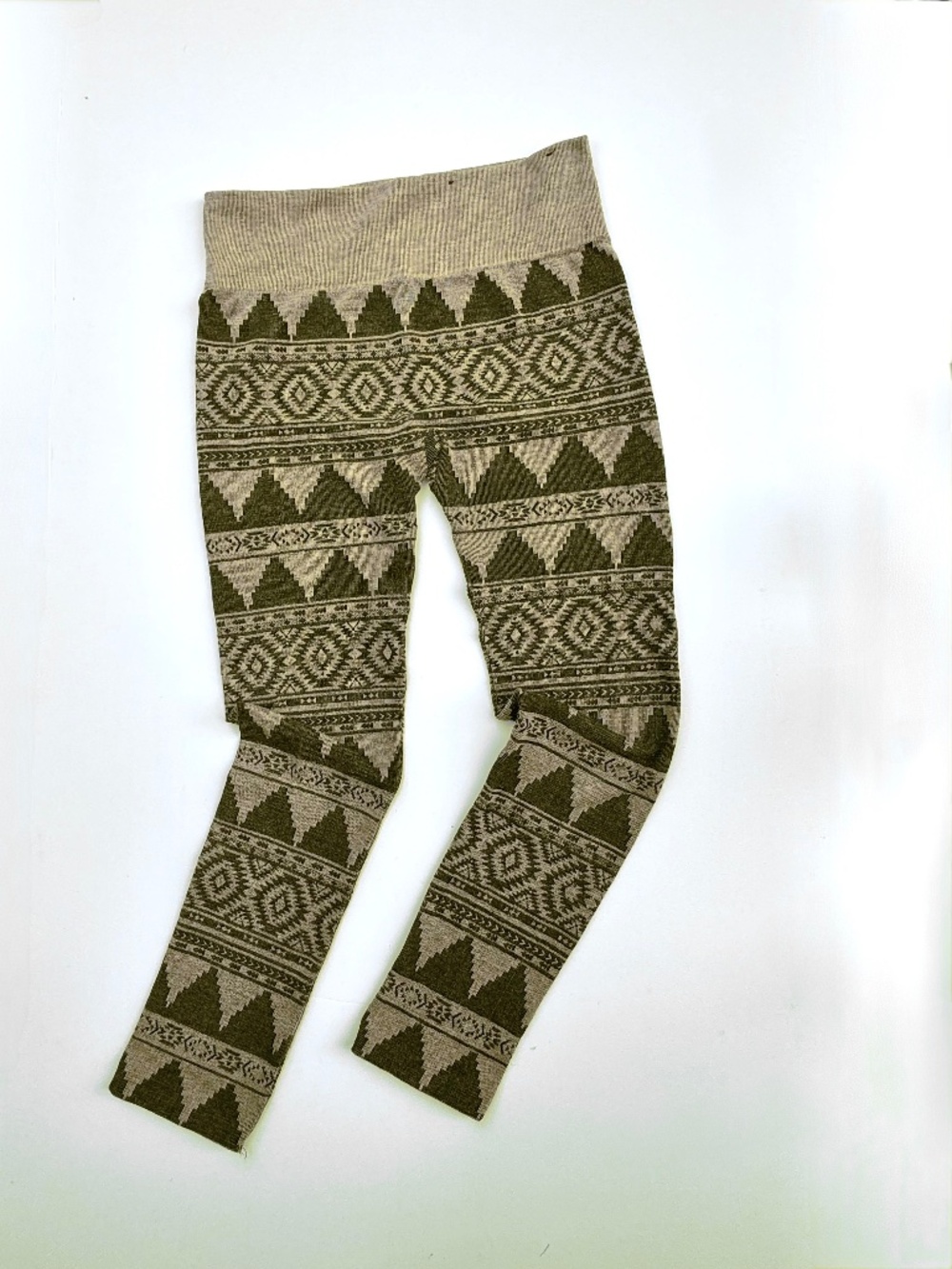 One 5 One Aztec Sweater Leggings - Pull-on - Brown - (Sz L/XL)